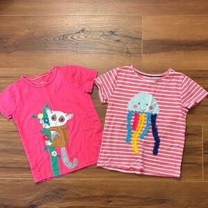 Mini Boden Pink and Striped Kids Tees